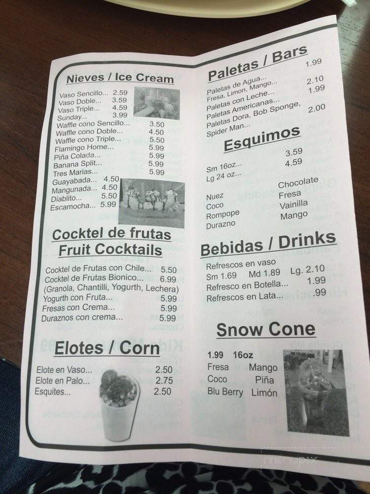 Flamingo Restaurant and Ice Cream - DeKalb, IL menu_pic