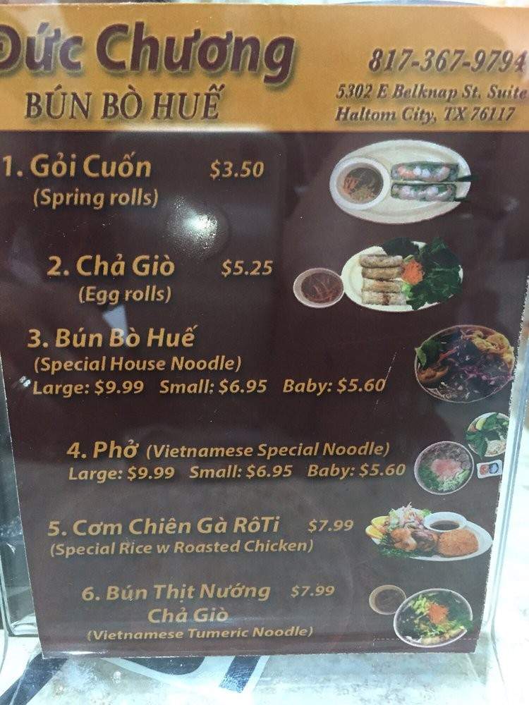 Bun Bo Hue Duc Chuong - Haltom City, TX menu_pic