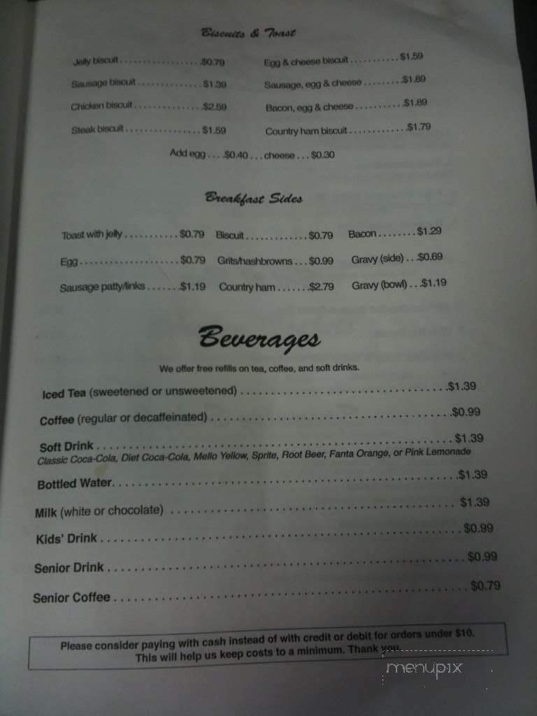 The Iron Skillet - Bryson City, NC menu_pic