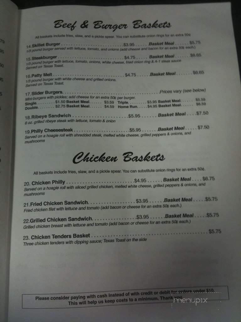 The Iron Skillet - Bryson City, NC menu_pic