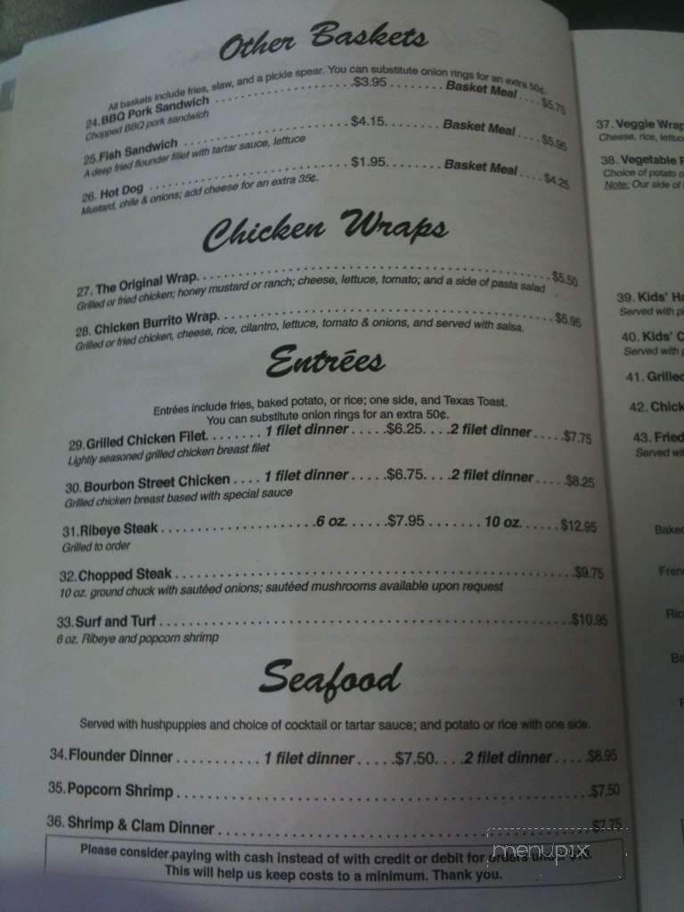 The Iron Skillet - Bryson City, NC menu_pic
