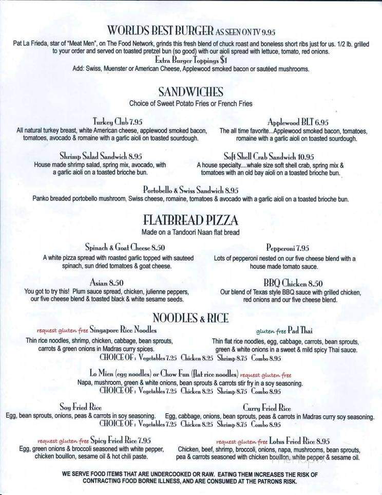 The Laughing Owl - Goldsboro, NC menu_pic