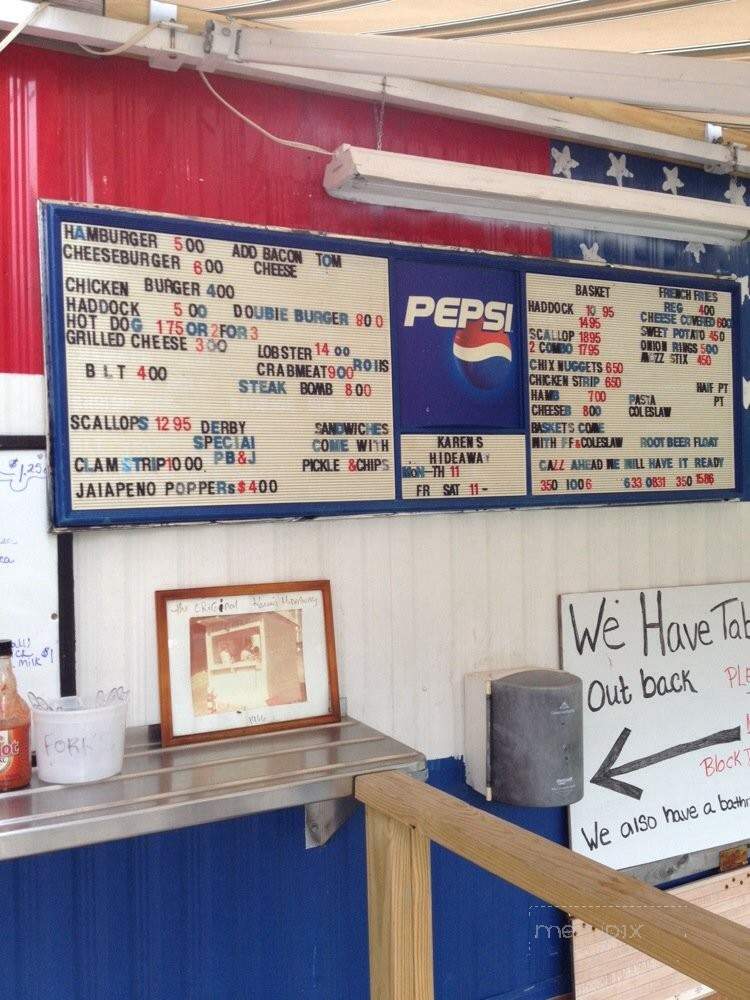Karen's Hideaway - Boothbay, ME menu_pic