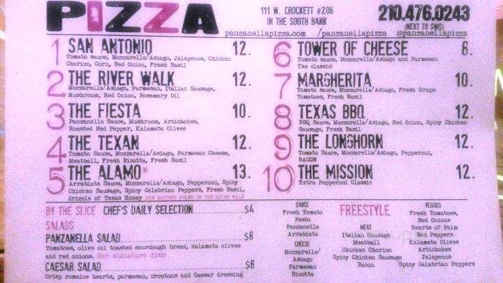 Panzanella - San Antonio, TX menu_pic