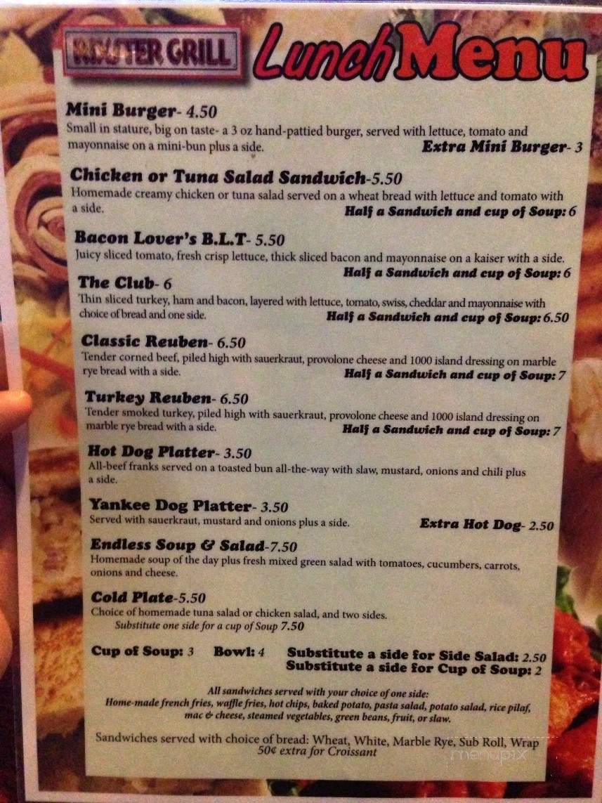 Rixster Grill - High Point, NC menu_pic