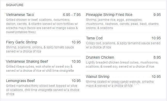 Plum Cafe Asian Grill - Albuquerque, NM menu_pic