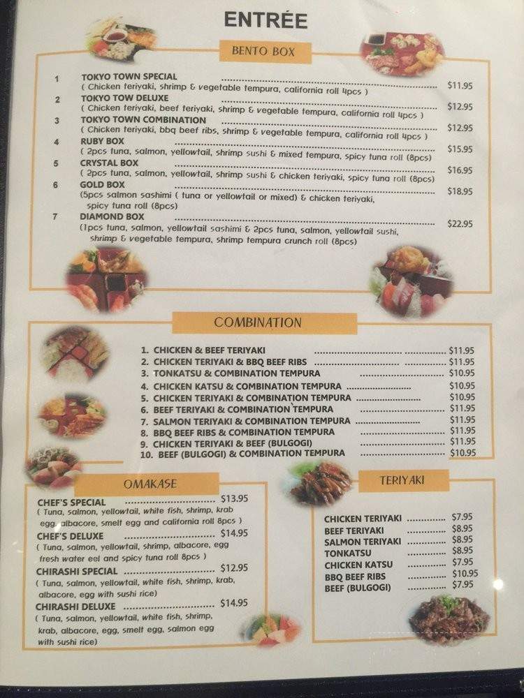 Tokyo Town Sushi - La Mirada, CA menu_pic