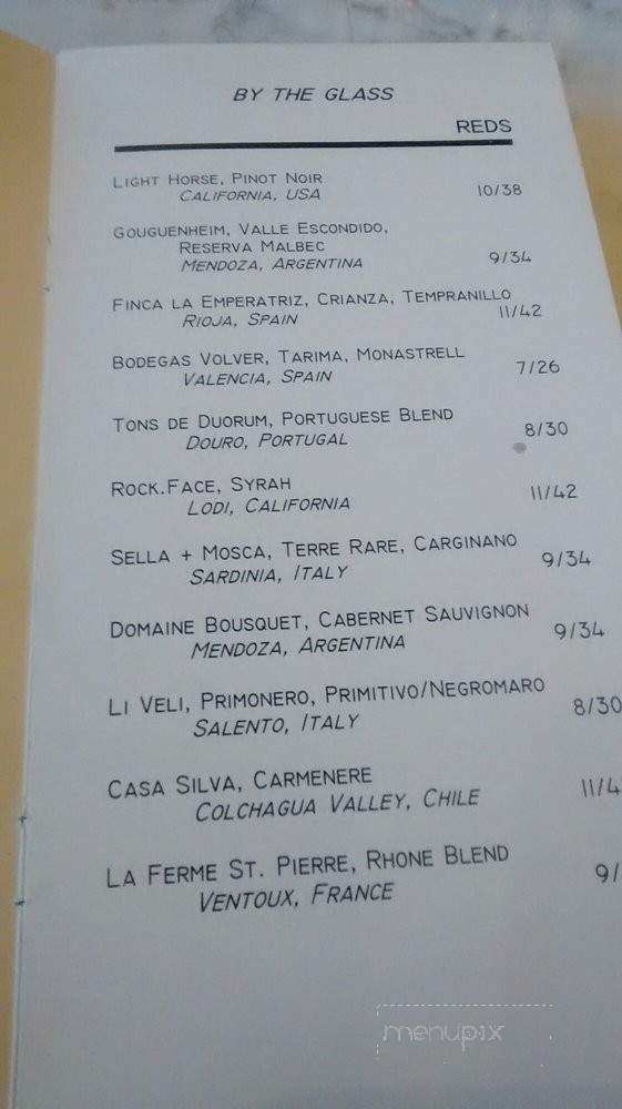 Apogee Wine Bar - Rochester, NY menu_pic