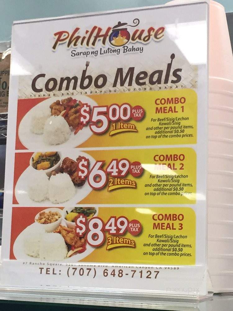PhilHouse - Vallejo, CA menu_pic