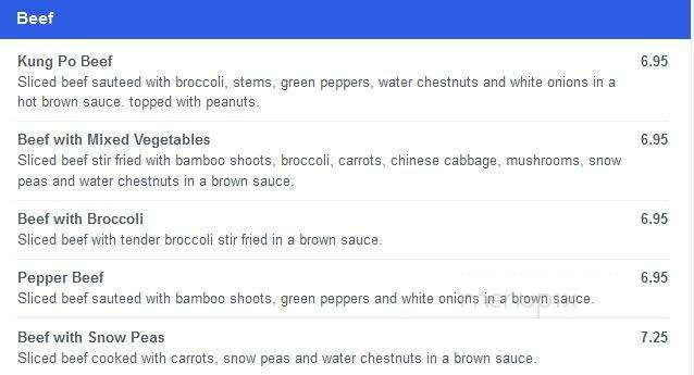 Peking Express - Brooklyn, NY menu_pic