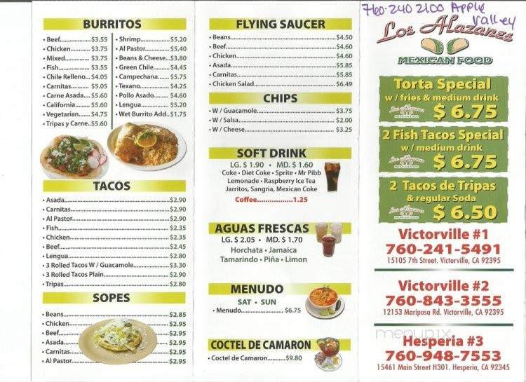 /250254616/Los-Alazanes-Mexican-Food-Menu-Apple-Valley-CA - Apple Valley, CA