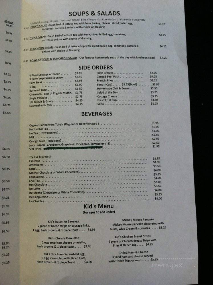 Karen's Little Cafe - Lincoln, CA menu_pic