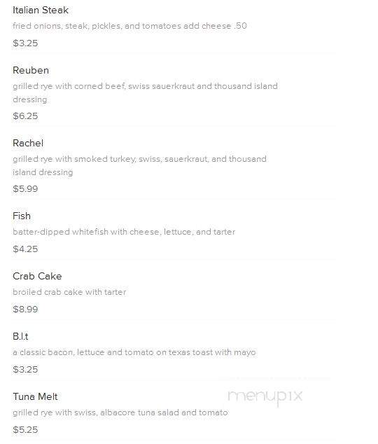 Sawyers - Harrisburg, PA menu_pic