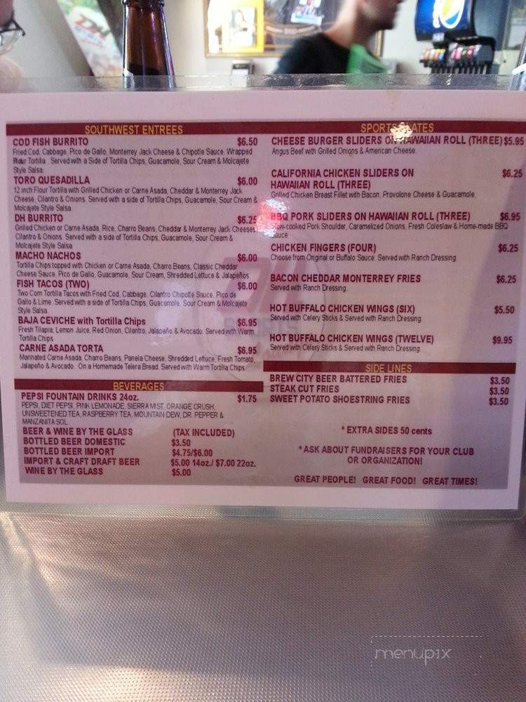 DH Sports Lounge - Carson, CA menu_pic