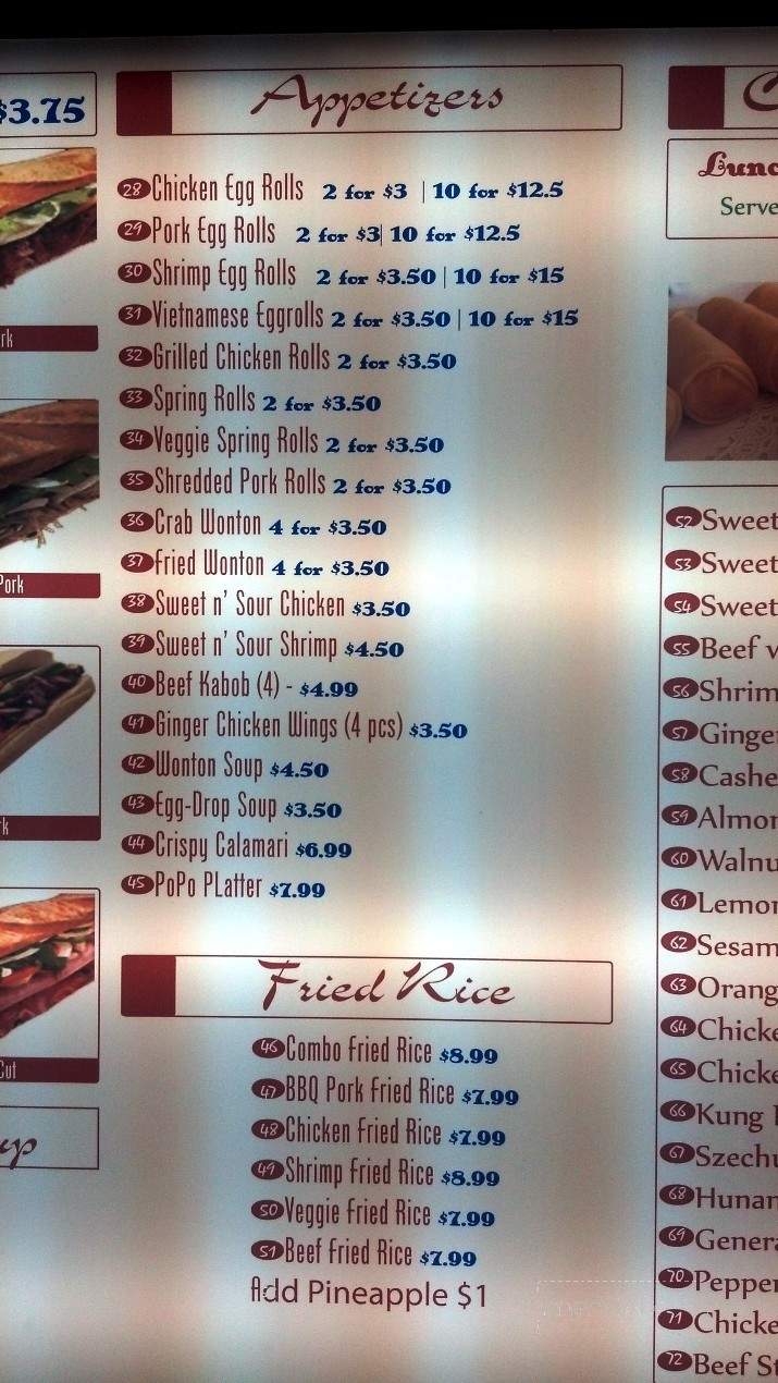 Bucks of Asia - Fayetteville, AR menu_pic