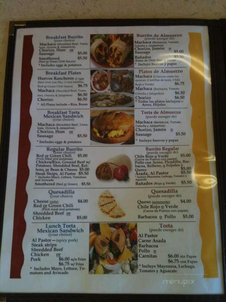 Dona Maria - Farmington, NM menu_pic