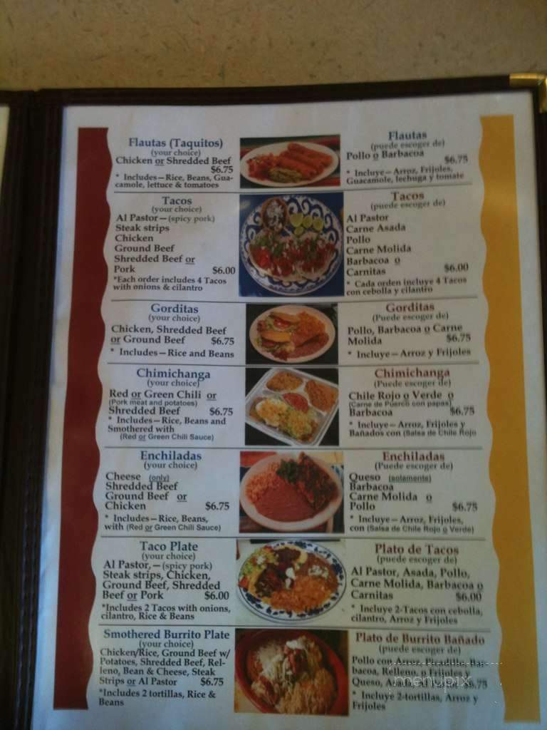Dona Maria - Farmington, NM menu_pic