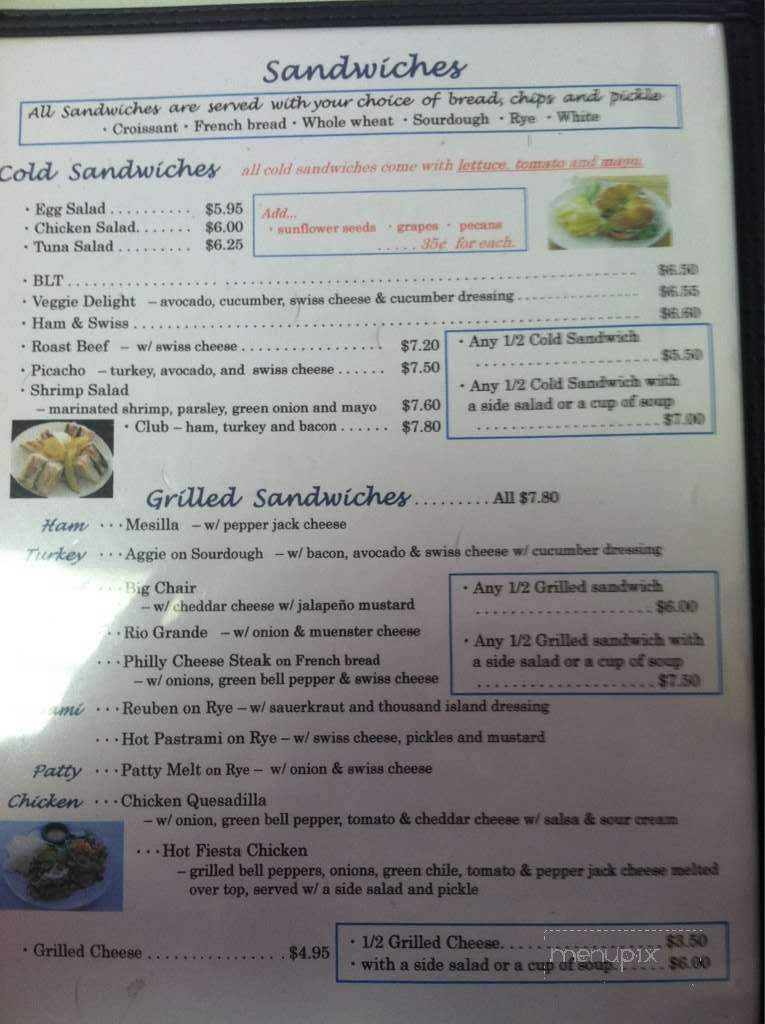 Le Rendez-vous Cafe & French Pastry - Las Cruces, NM menu_pic