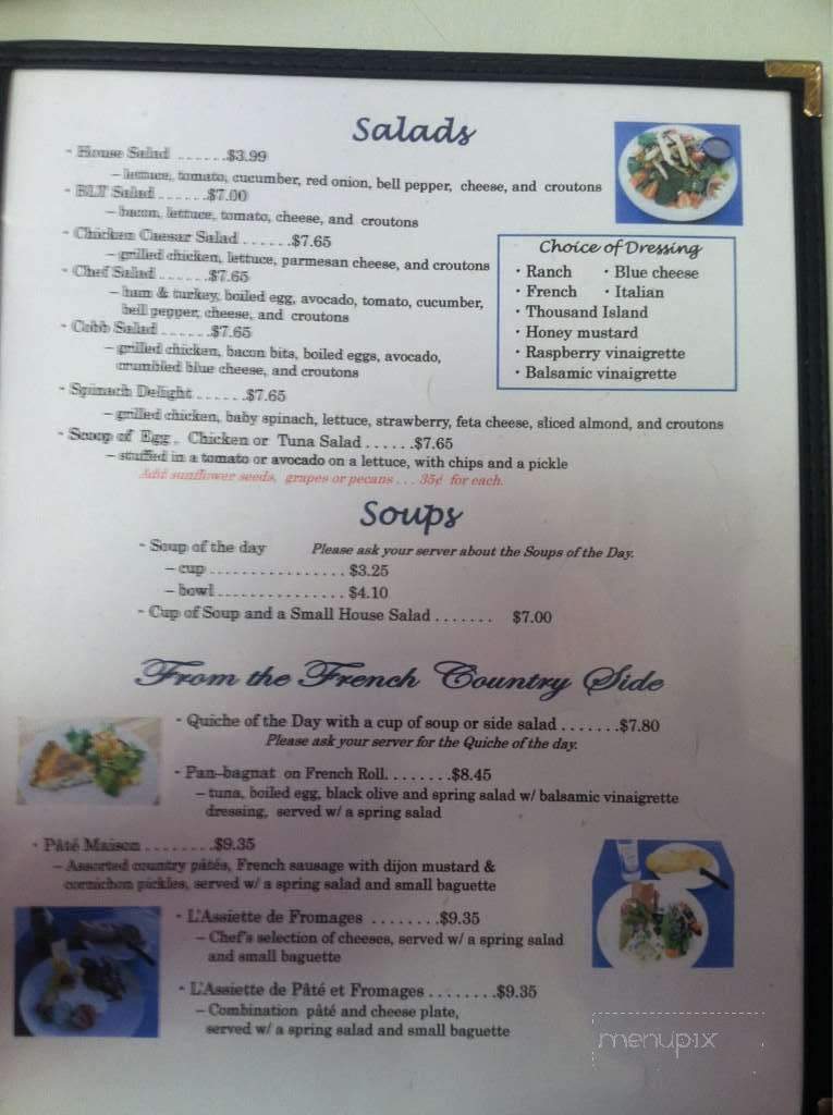 Le Rendez-vous Cafe & French Pastry - Las Cruces, NM menu_pic