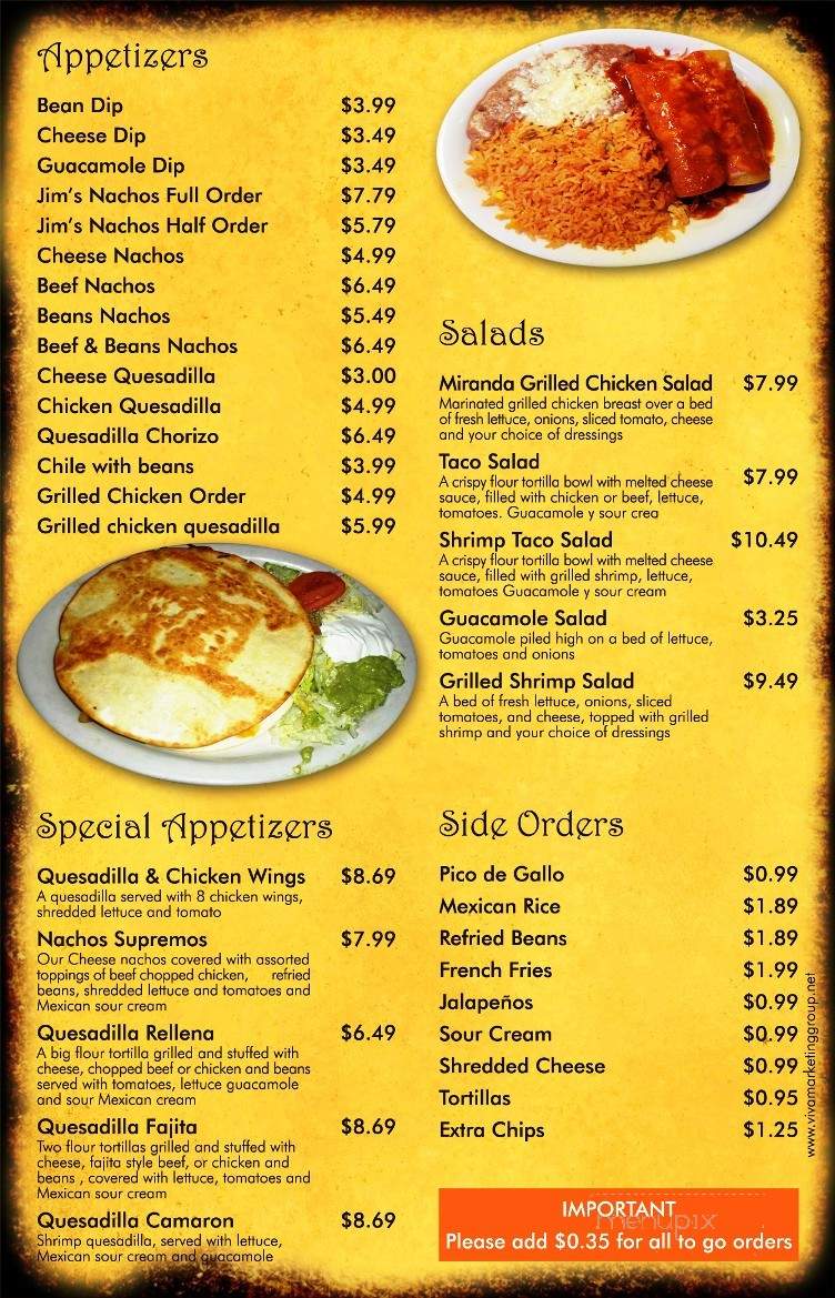 Campo Azul - Nolensville, TN menu_pic