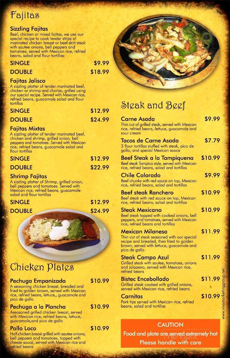 Campo Azul - Nolensville, TN menu_pic