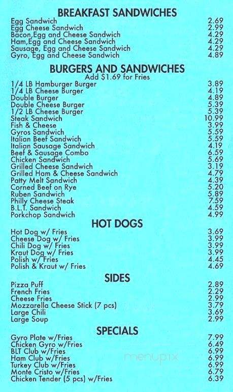 Jefferson Park Grill - Chicago, IL menu_pic