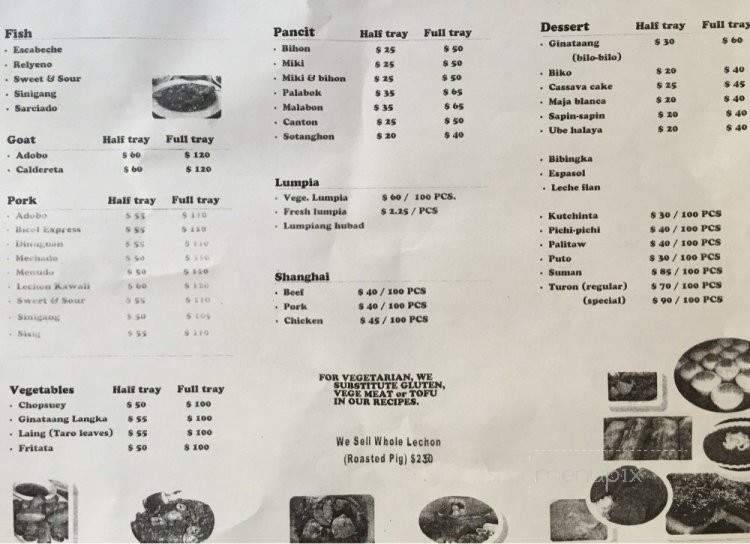 Kusinang Pinoy - Colton, CA menu_pic