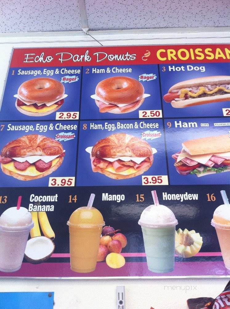 Echo Park Donut - Los Angeles, CA menu_pic