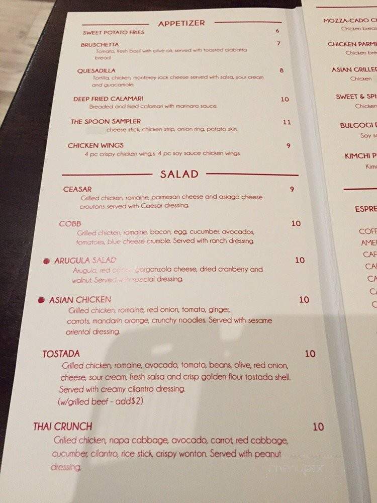 The Spoon - Los Angeles, CA menu_pic