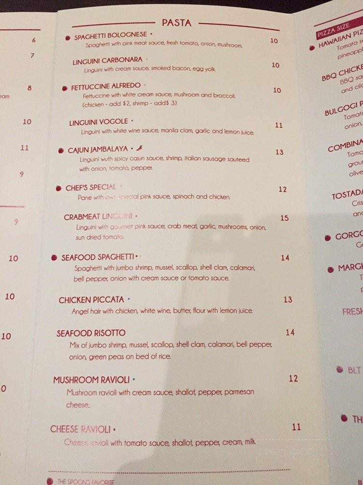 The Spoon - Los Angeles, CA menu_pic