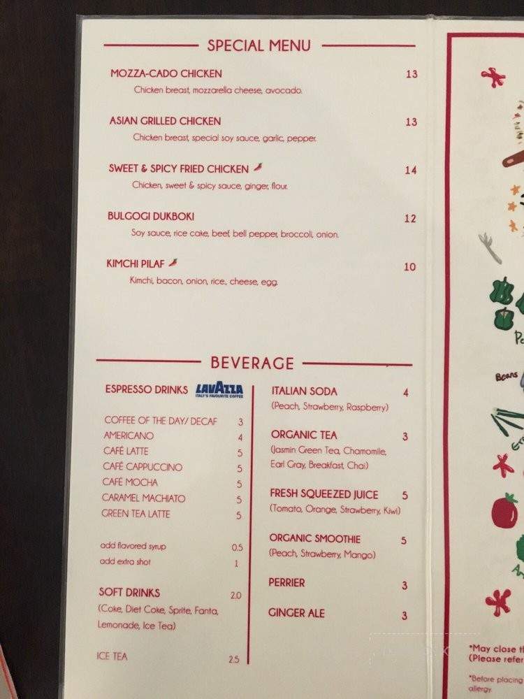 The Spoon - Los Angeles, CA menu_pic