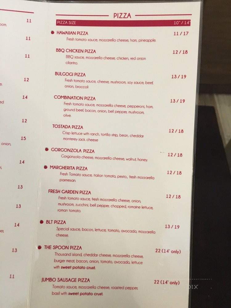 The Spoon - Los Angeles, CA menu_pic