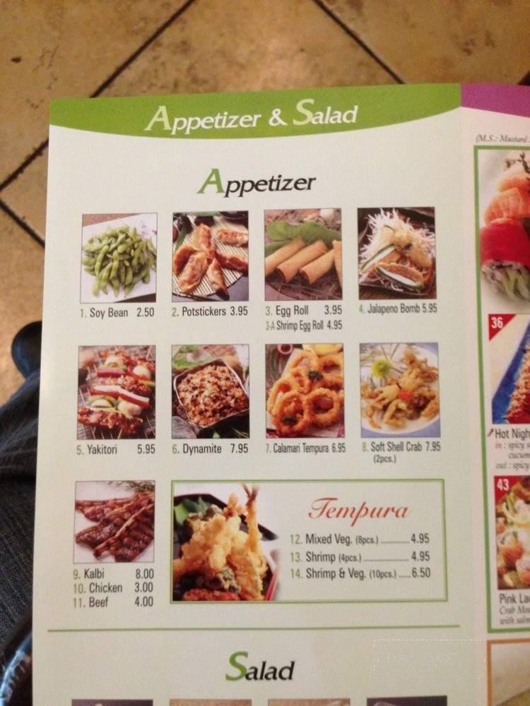 Samurai Sushi & Teriyaki - Los Angeles, CA menu_pic