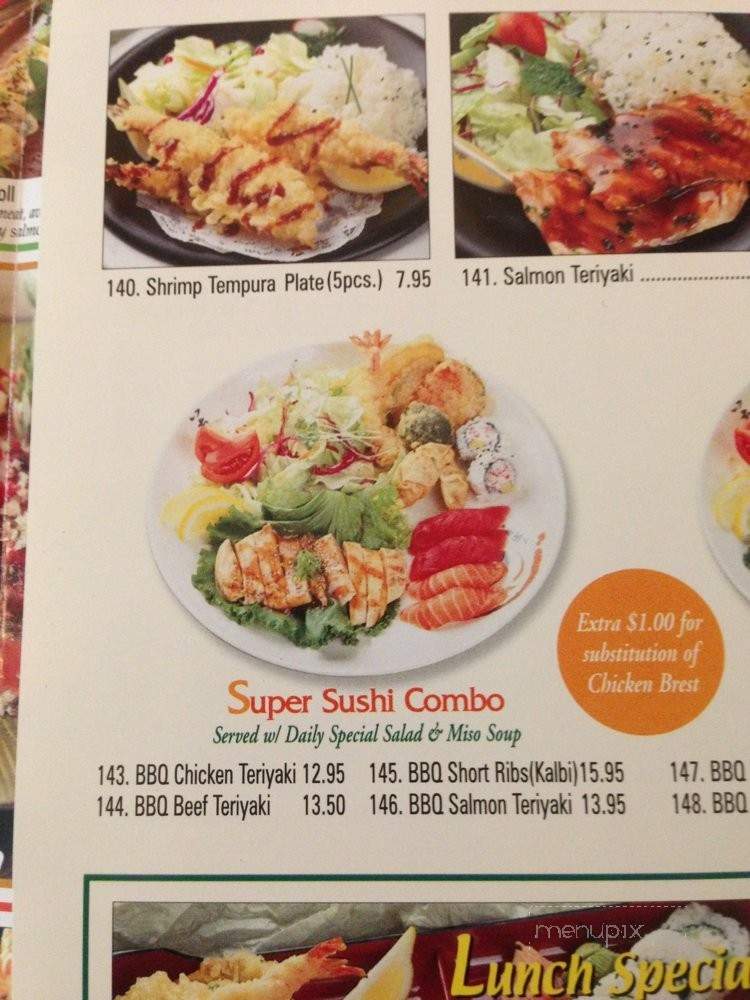 Samurai Sushi & Teriyaki - Los Angeles, CA menu_pic
