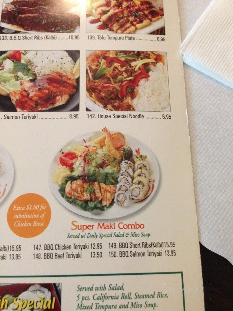 Samurai Sushi & Teriyaki - Los Angeles, CA menu_pic