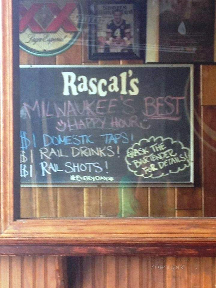 Rascals - Milwaukee, WI menu_pic