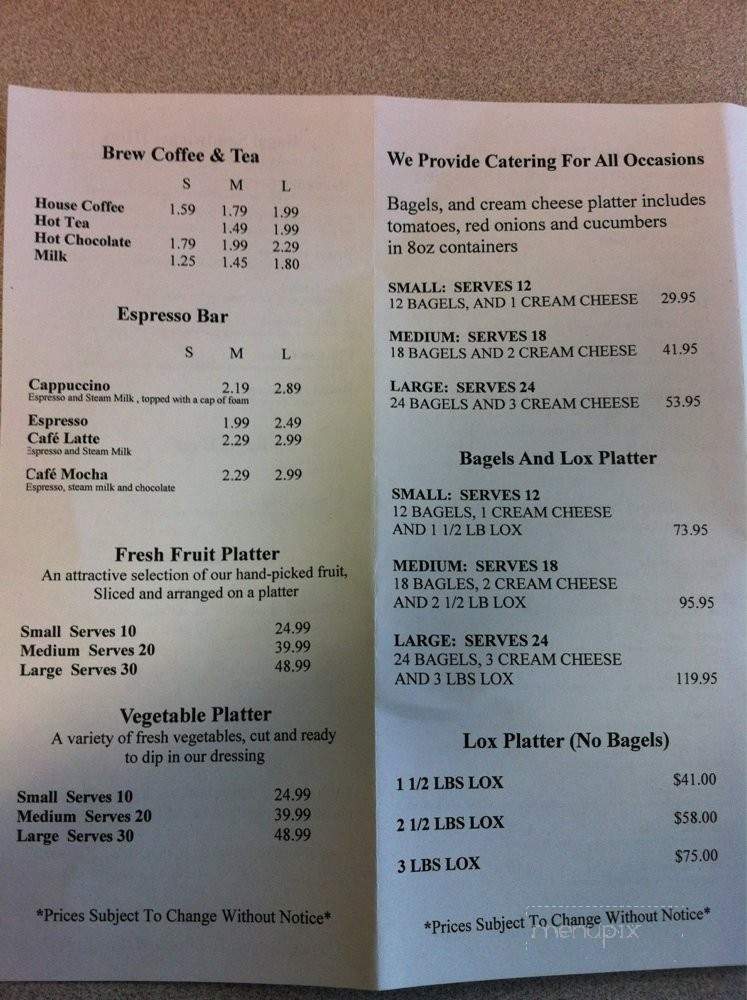 New York Bagels - Mill Valley, CA menu_pic