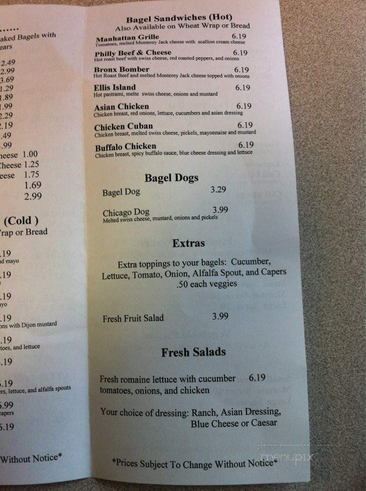 New York Bagels - Mill Valley, CA menu_pic