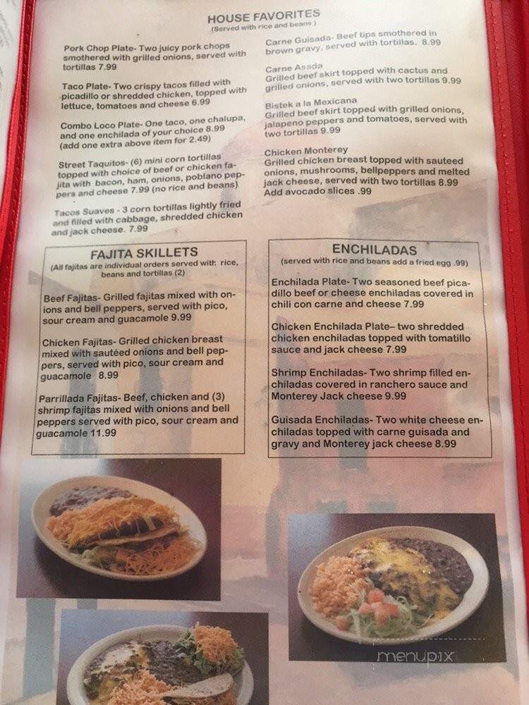 Villa Mexico - Austin, TX menu_pic