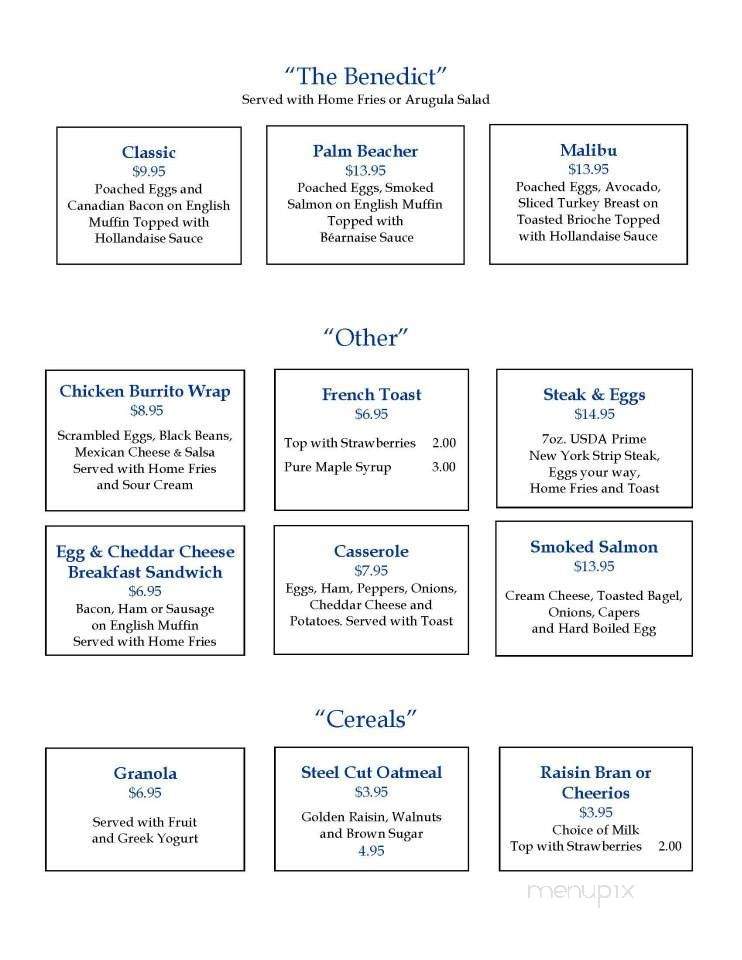 Surfside Diner - Palm Beach, FL menu_pic