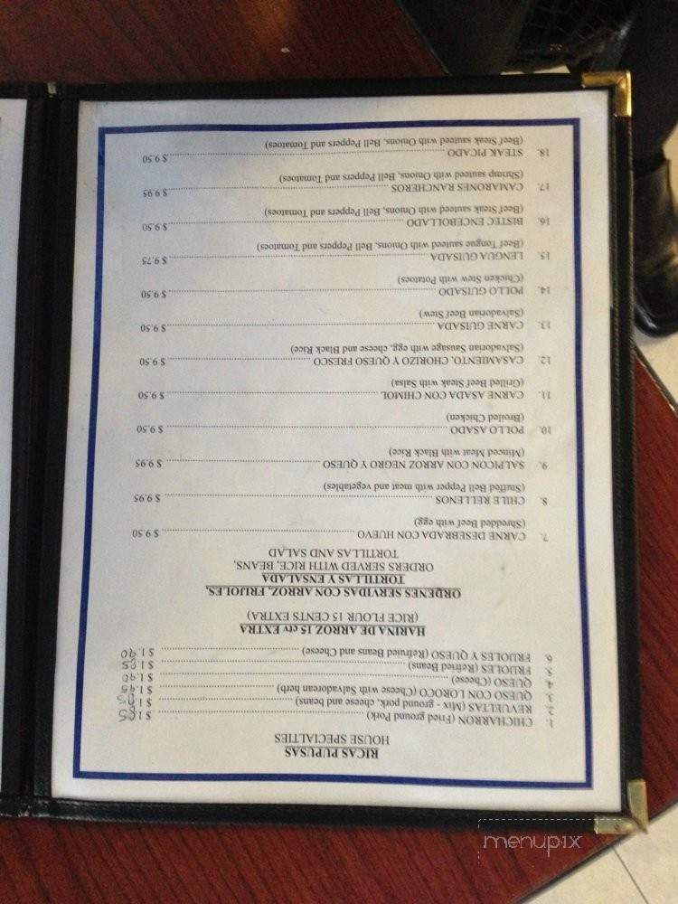 Pupuseria Mi Salvador - Covina, CA menu_pic
