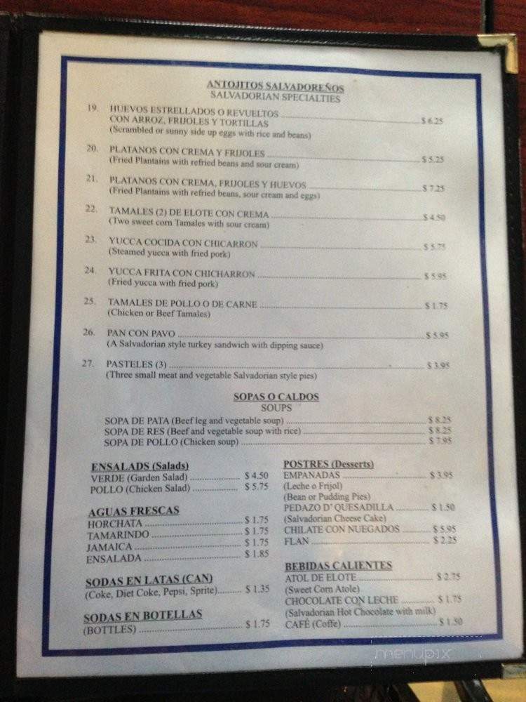 Pupuseria Mi Salvador - Covina, CA menu_pic