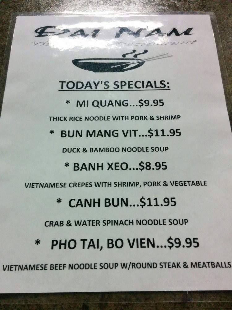 Dai Nam - Norcross, GA menu_pic