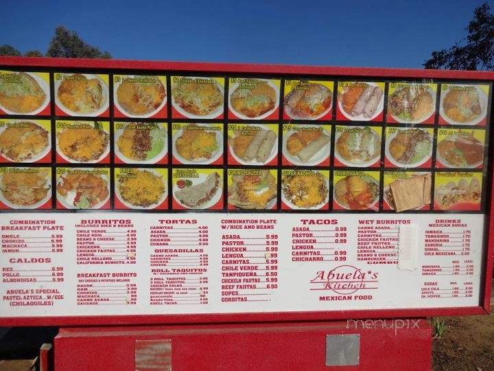 Abuela's Kitchen - Lake Elsinore, CA menu_pic