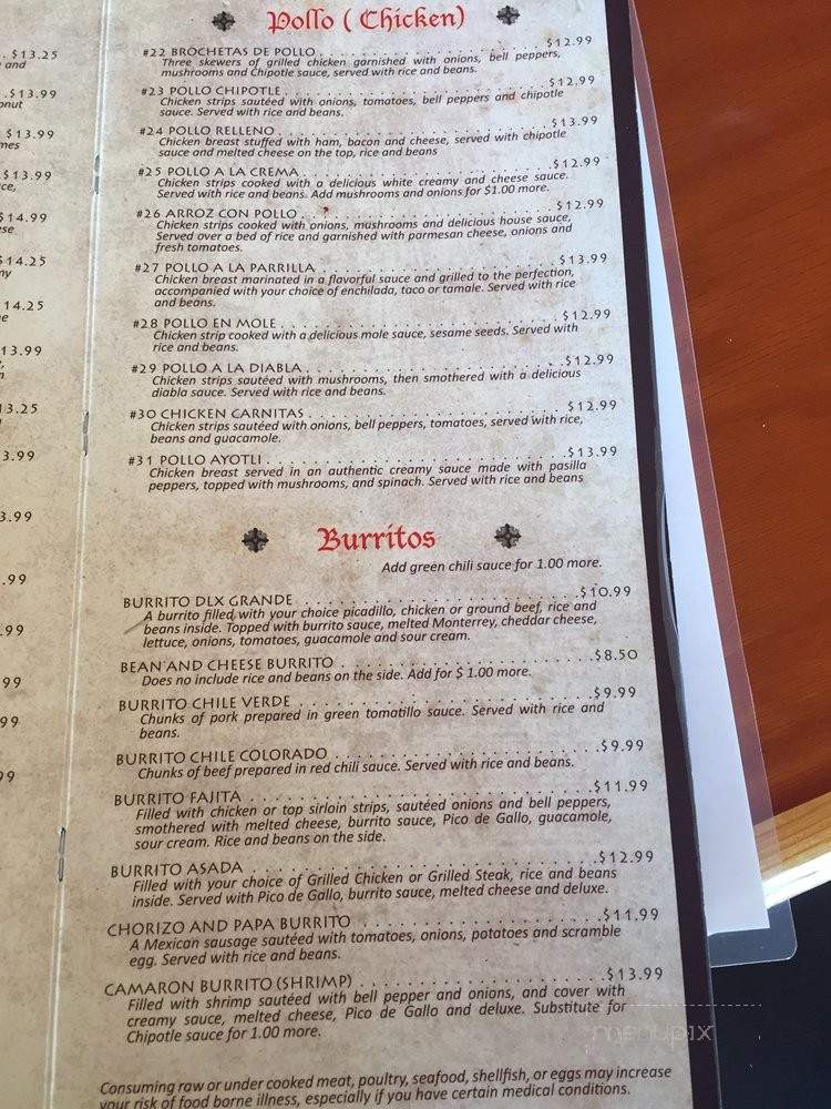 Ayotli Mexican Restaurant - Coral Springs, FL menu_pic