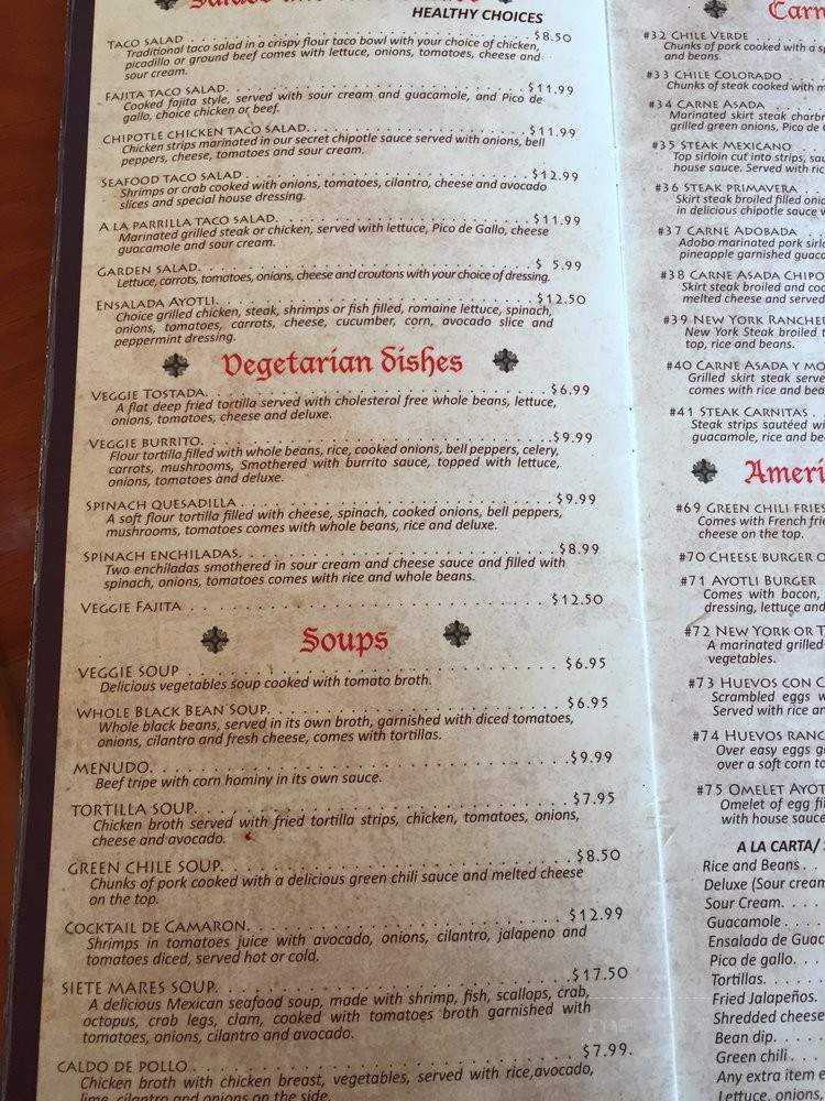 Ayotli Mexican Restaurant - Coral Springs, FL menu_pic