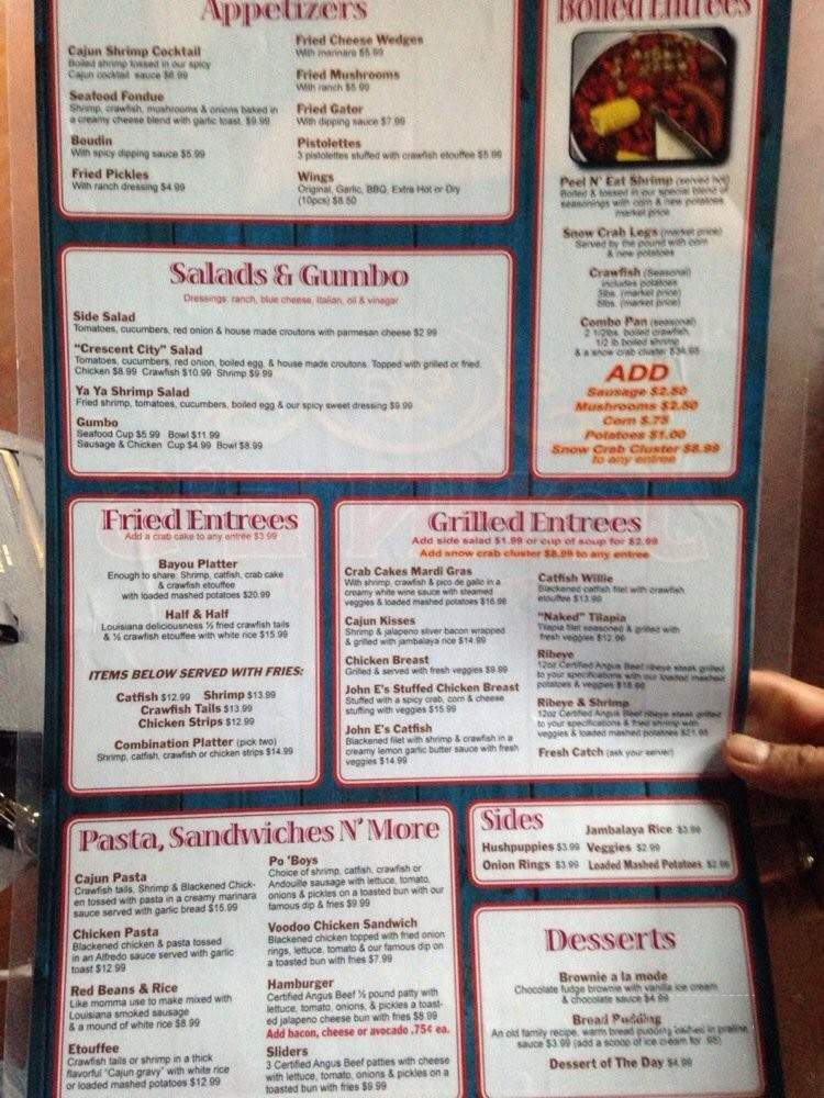 John E's Restaurant - Crosby, TX menu_pic