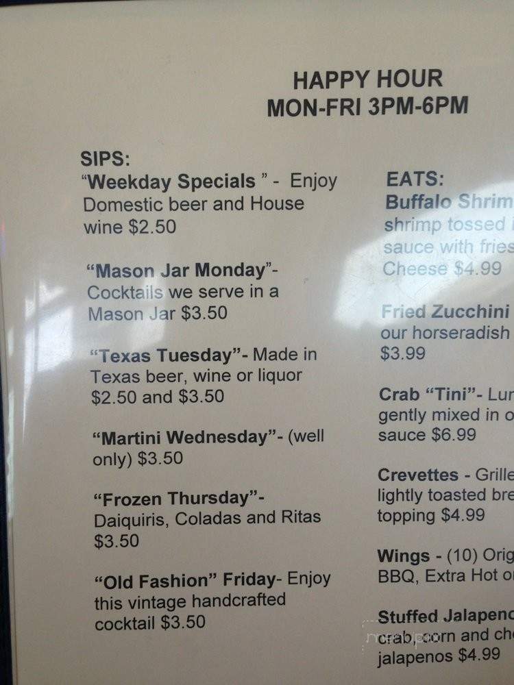 John E's Restaurant - Crosby, TX menu_pic