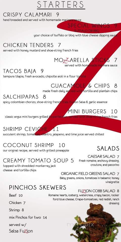 Fuzion - Elmwood Park, NJ menu_pic