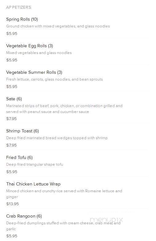 Sarika's Thai and Sushi - San Antonio, TX menu_pic